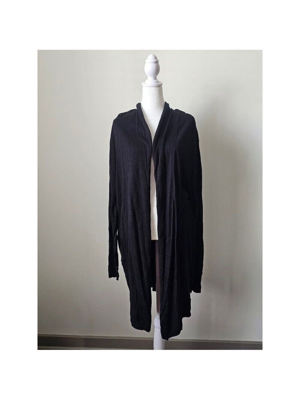 Asos Black Hooded Open Front Cardigan Size 6X